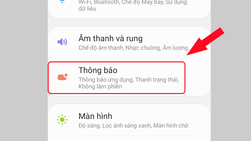 Bật thông báo ứng dụng